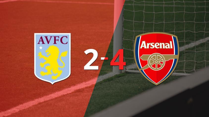 Arsenal se llevó el triunfo por 4-2 en su visita a Aston Villa
