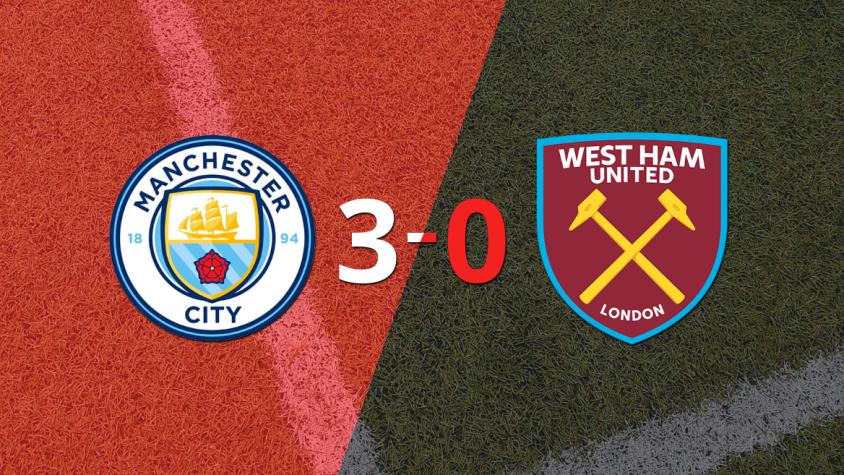 Manchester City liquidó en su casa a West Ham United por 3 a 0