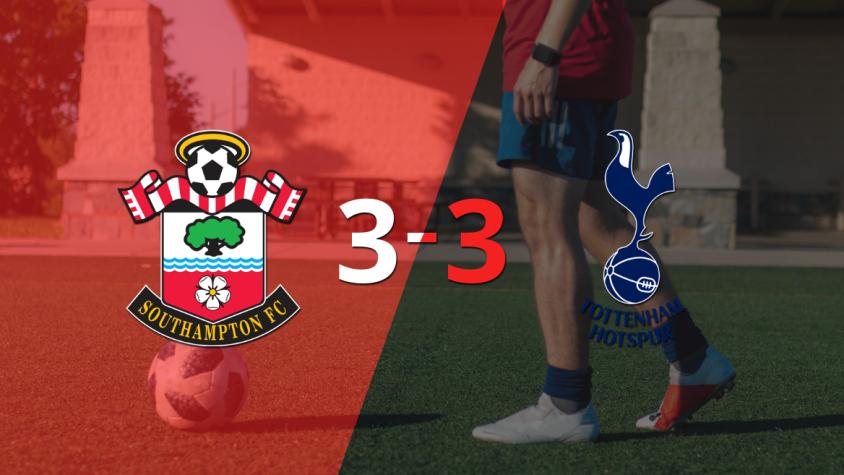 Feria de goles en el empate entre Southampton y Tottenham
