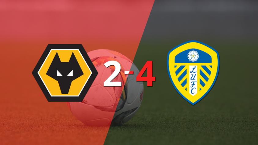 Wolverhampton no pudo en casa y cayó 4-2 con Leeds United