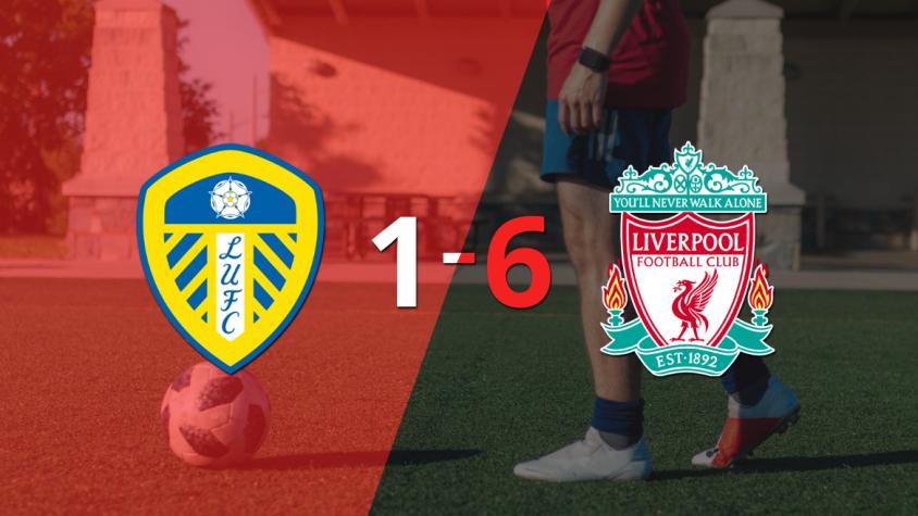 Con doblete de Mohamed Salah, Liverpool liquidó 6-1 a Leeds United