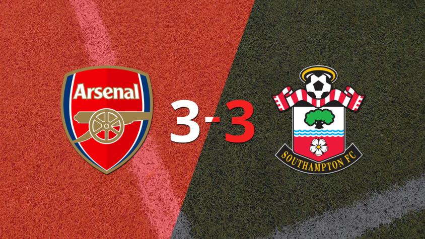 Partidazo entre Arsenal y Southampton terminó en empate