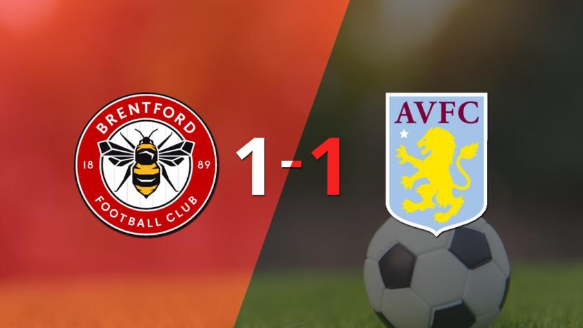 Empate a uno entre Brentford y Aston Villa