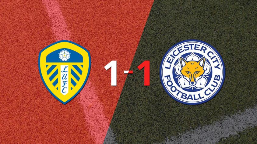 Leeds United no pudo en casa ante Leicester City y empataron 1-1 