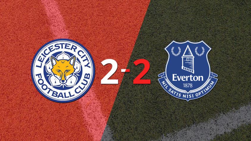 Leicester City y Everton firman un empate en dos