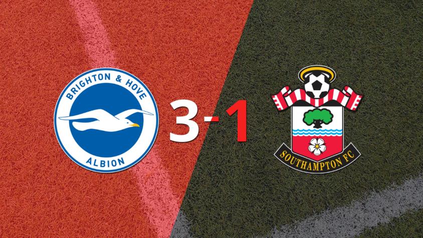 Brighton and Hove superó a Southampton con dos tantos de Evan Ferguson