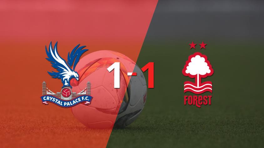 Reparto de puntos en el empate a uno entre Crystal Palace y Nottingham Forest