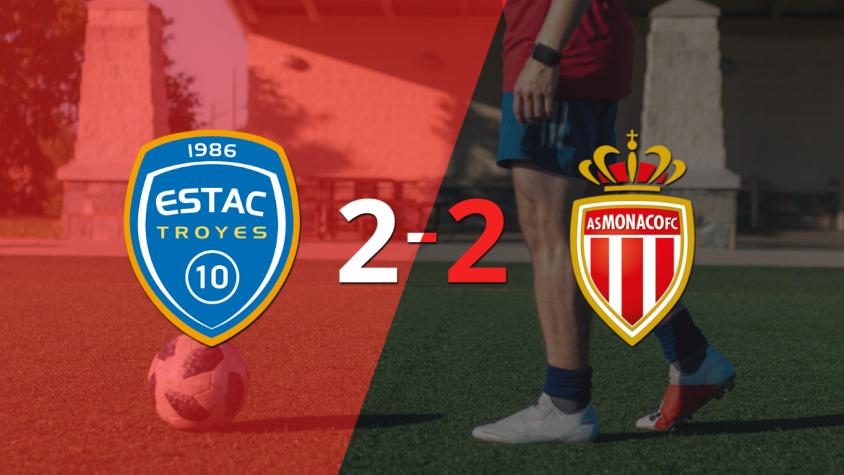 Mónaco empató 2-2 ante Troyes con doblete de Wissam Ben Yedder