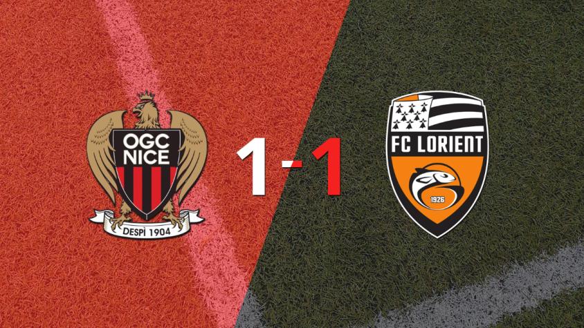 Nice y Lorient empataron 1 a 1 Nice y Lorient empataron 1 a 1