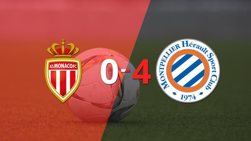 Arnaud Nordin anotó un doblete en la goleada 4-0 de Montpellier a Mónaco