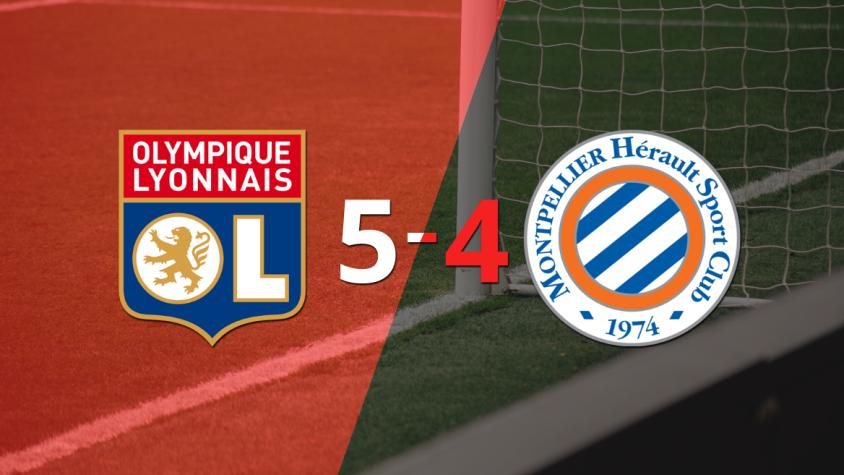 Olympique Lyon hizo valer su localía y derrotó 5-4 a Montpellier