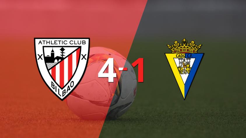 Athletic Bilbao le pasó por encima a Cádiz con hat-trick de Oihan Sancet