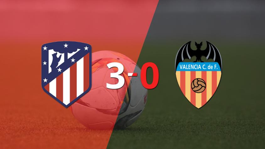 Valencia fue superado fácilmente y cayó 3-0 contra Atlético de Madrid