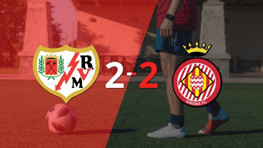 Girona empató con Rayo Vallecano y Viktor Tsygankov anotó dos goles