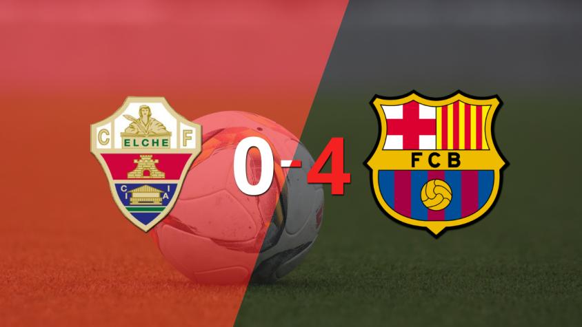 Robert Lewandowski anotó un doblete en la goleada 4-0 de Barcelona a Elche Robert Lewandowski anotó un doblete en la goleada 4-0 de Barcelona a Elche