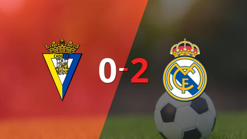 Con dos tantos, Real Madrid derrotó a Cádiz en su casa