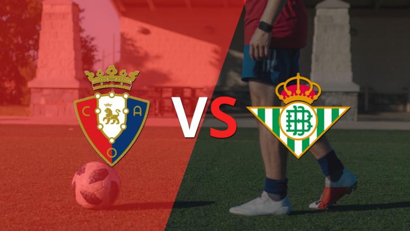 Por la fecha 30 se enfrentarán Osasuna y Betis