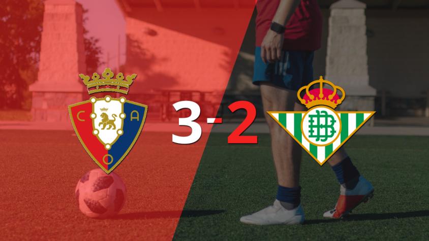 Ante Budimir marca un doblete en la victoria 3-2 de Osasuna ante Betis