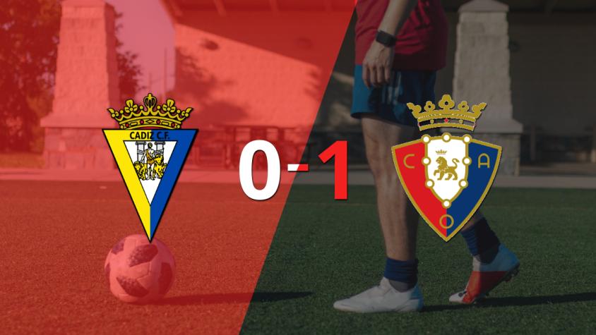 A Osasuna no le sobró nada, pero venció a Cádiz en su casa por 1 a 0