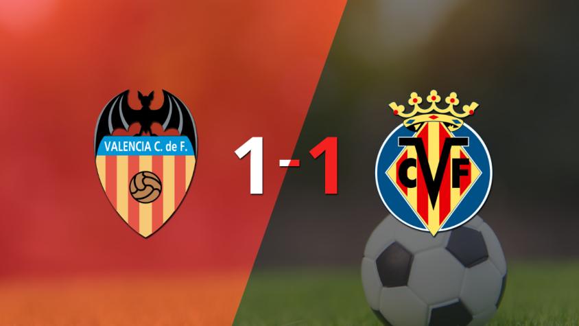 Valencia y Villarreal empataron 1 a 1 en el derbi de la Comunitat