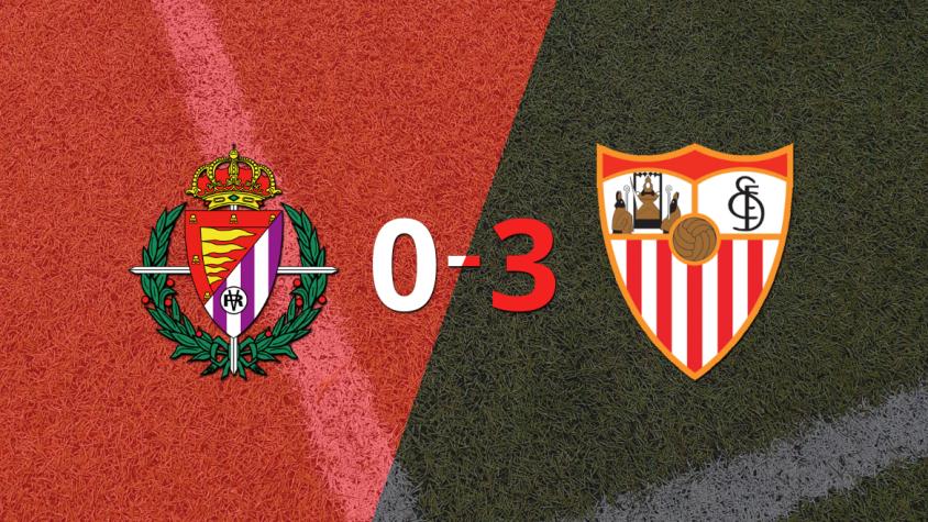 Sevilla no tuvo piedad y goleó 3 a 0 en su visita a Valladolid