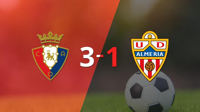 Almería perdió 3-1 en su visita a Osasuna