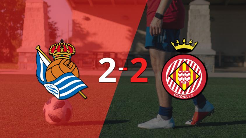 Girona sacó un punto luego de empatar a 2 goles con Real Sociedad