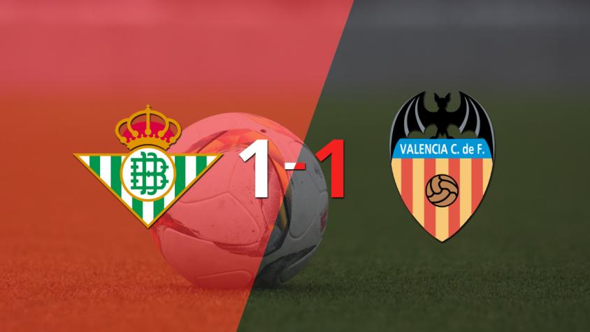 Betis y Valencia igualaron 1 a 1