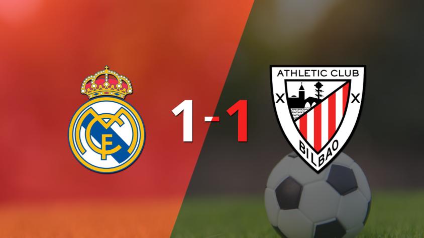 Empate a uno entre Real Madrid y Athletic Bilbao