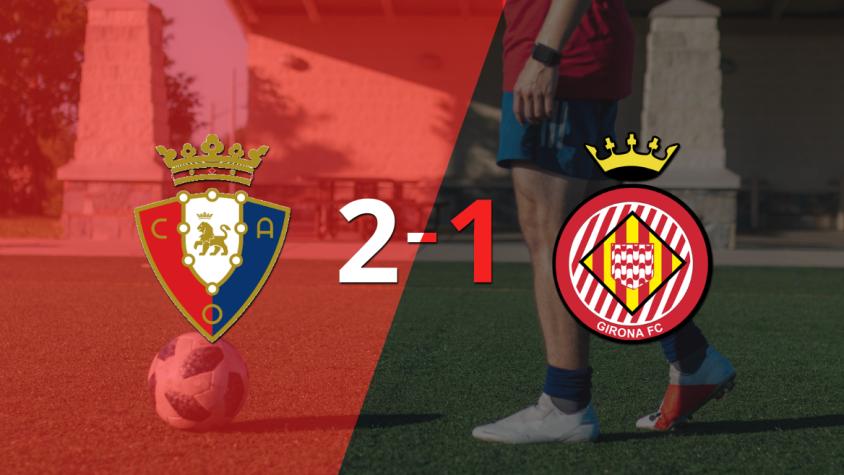 Con dos goles de Ante Budimir, Osasuna venció a Girona