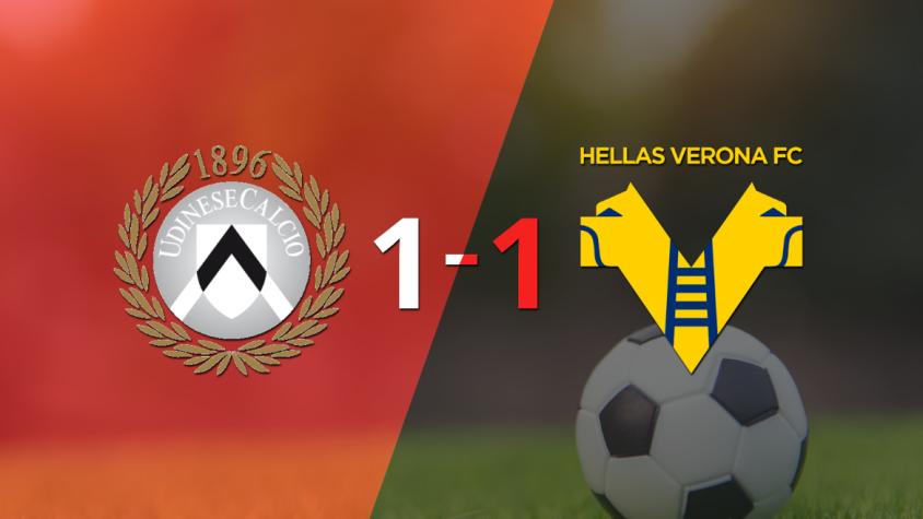 Empate a uno entre Udinese y Hellas Verona Empate a uno entre Udinese y Hellas Verona