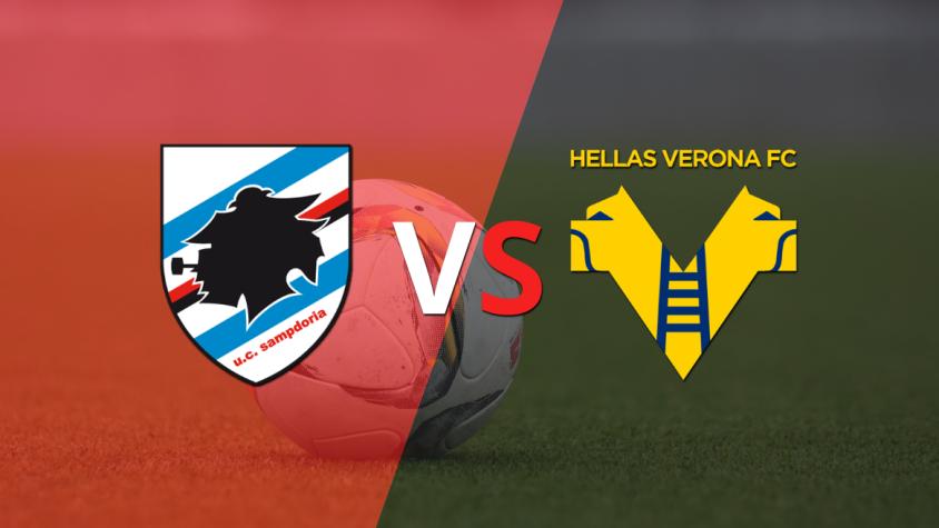 Sampdoria busca mantener la ventaja ante Hellas Verona en la etapa complementaria