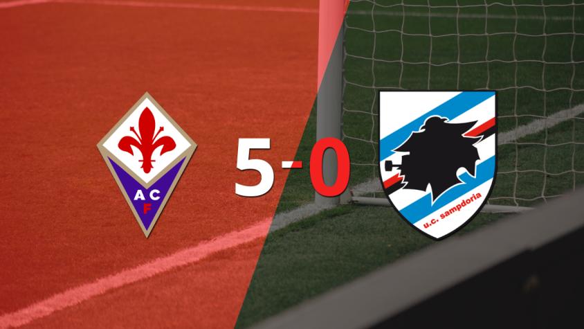 Fiorentina sentenció con goleada 5-0 a Sampdoria