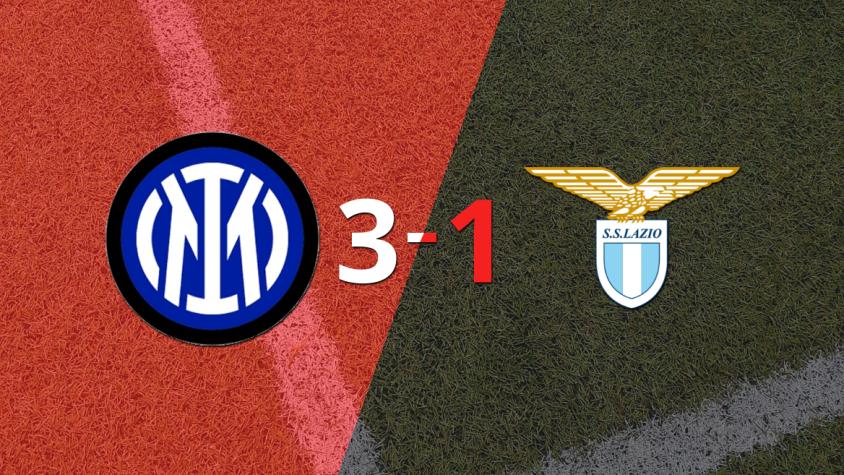Lautaro Martínez anota doblete en la victoria por 3 a 1 de Inter sobre Lazio