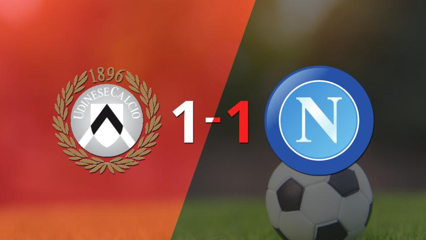 Empate a uno entre Udinese y Napoli