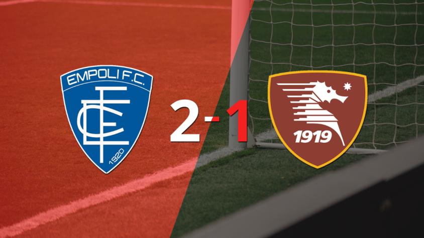 Empoli logró una victoria de local por 2 a 1 frente a Salernitana