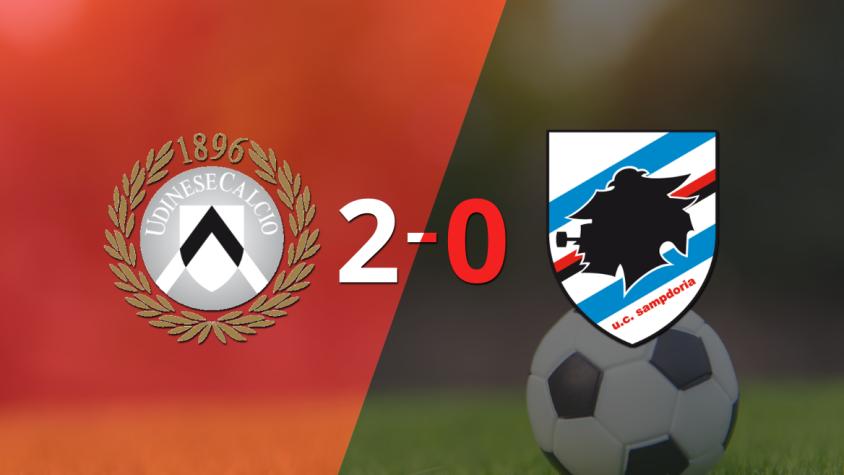 Udinese marcó dos veces en la victoria ante Sampdoria en el estadio Stadio Friuli