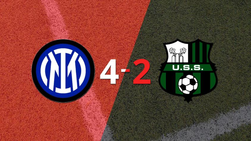Romelu Lukaku anota doblete en la victoria por 4 a 2 de Inter sobre Sassuolo