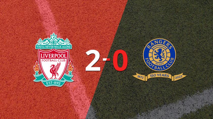 En su casa, Liverpool derrotó por 2-0 a Rangers En su casa, Liverpool derrotó por 2-0 a Rangers