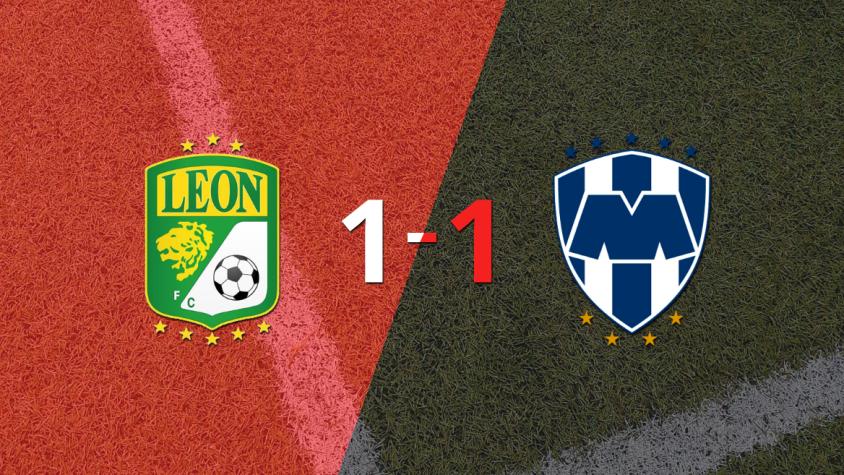 León no pudo en casa ante CF Monterrey y empataron 1-1