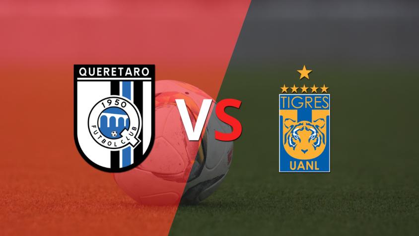 Empate a 0 en el comienzo del segundo tiempo entre Querétaro y Tigres