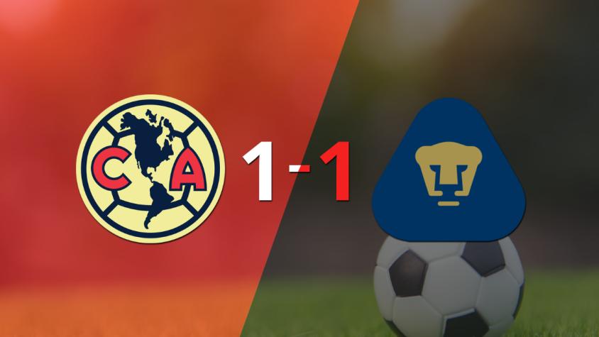 Empate a uno entre Club América y Pumas UNAM