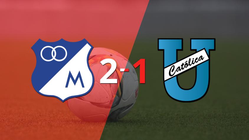 Con un marcador 2 a 1, Millonarios derrotó a U. Católica (E) y quedó en Tercera Fase