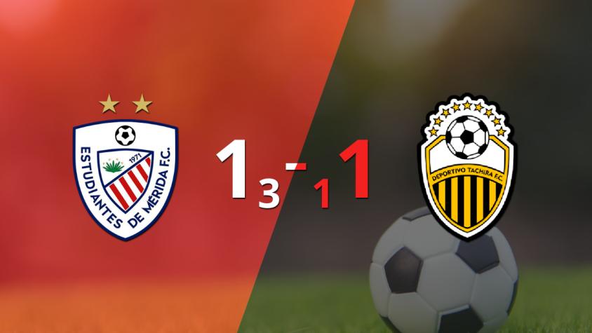 Con un empate 1-1 terminó el clásico Andino entre Estudiantes Mérida y Táchira