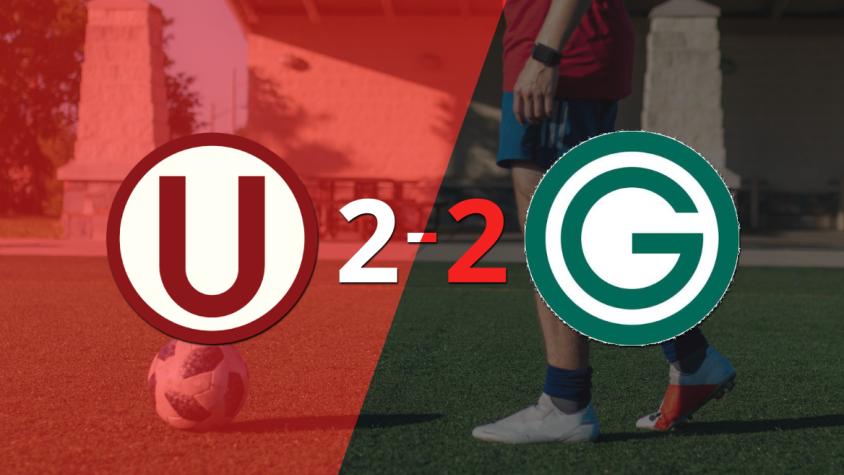 Goiás sacó un punto luego de empatar a 2 goles con Universitario