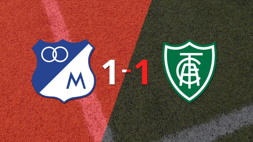 Millonarios no pudo en casa ante América-MG y empataron 1-1 