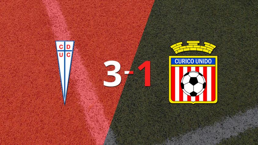 U. Católica superó por 3-1 a Curicó Unido como local