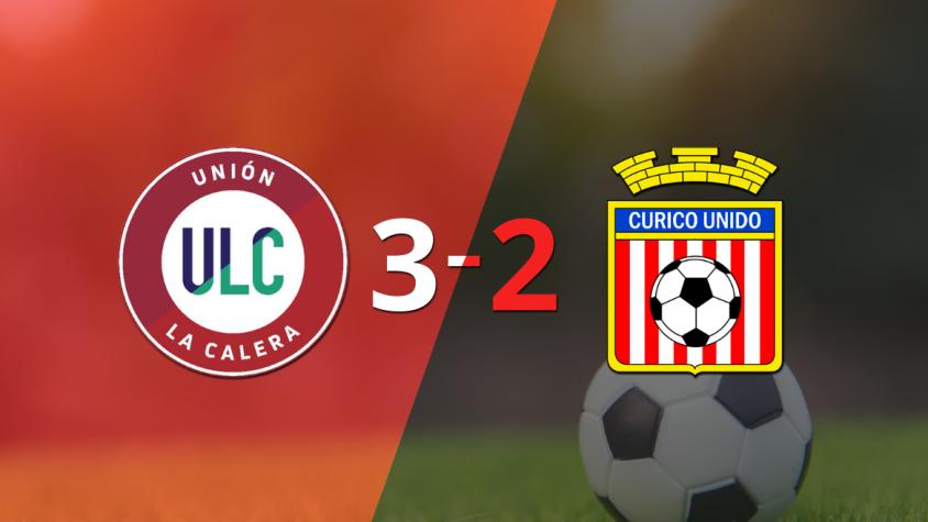 Con una mínima ventaja, U. La Calera venció a Curicó Unido en un duelo lleno de goles