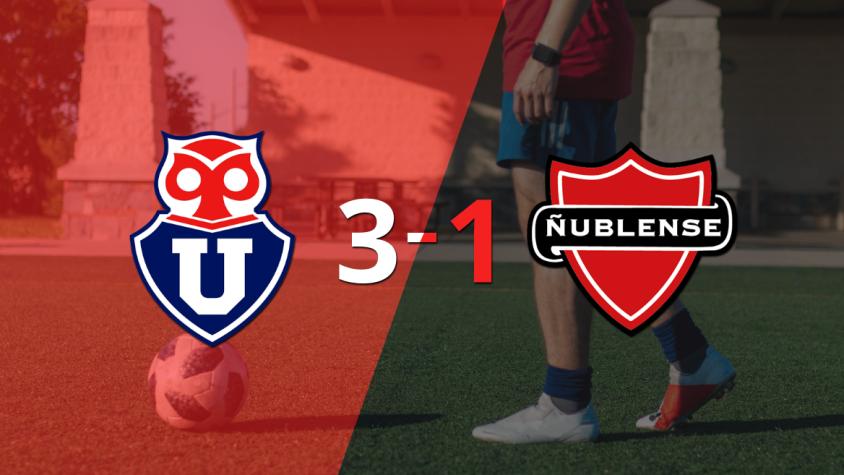 Cristian Palacios marca un doblete en la victoria 3-1 de Universidad de Chile ante Ñublense