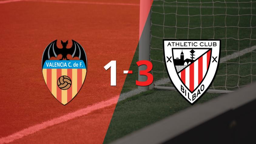 Athletic Bilbao venció 3-1 a Valencia y clasificó a Semifinales